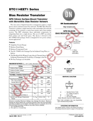 DTC115EET1 datasheet  